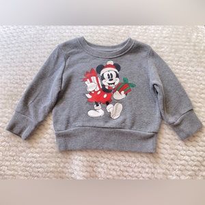 Disney Junior Mickey Mouse Christmas Sweatshirt size 3-6 months, grey